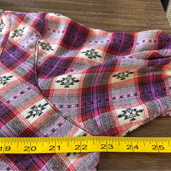 Rock 47 By Wrangler Women’s Plaid Button Down Shirt Dress L - Picture 7 of 11